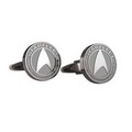 Sterling Silver Cuff Links, Circle, 3/4"
